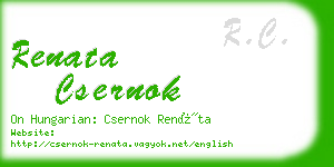 renata csernok business card